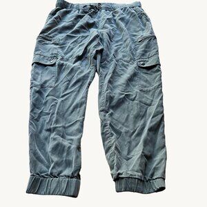 Banana Republic size L Olive Green Preppy Cargo Drawstring Jogger Pants